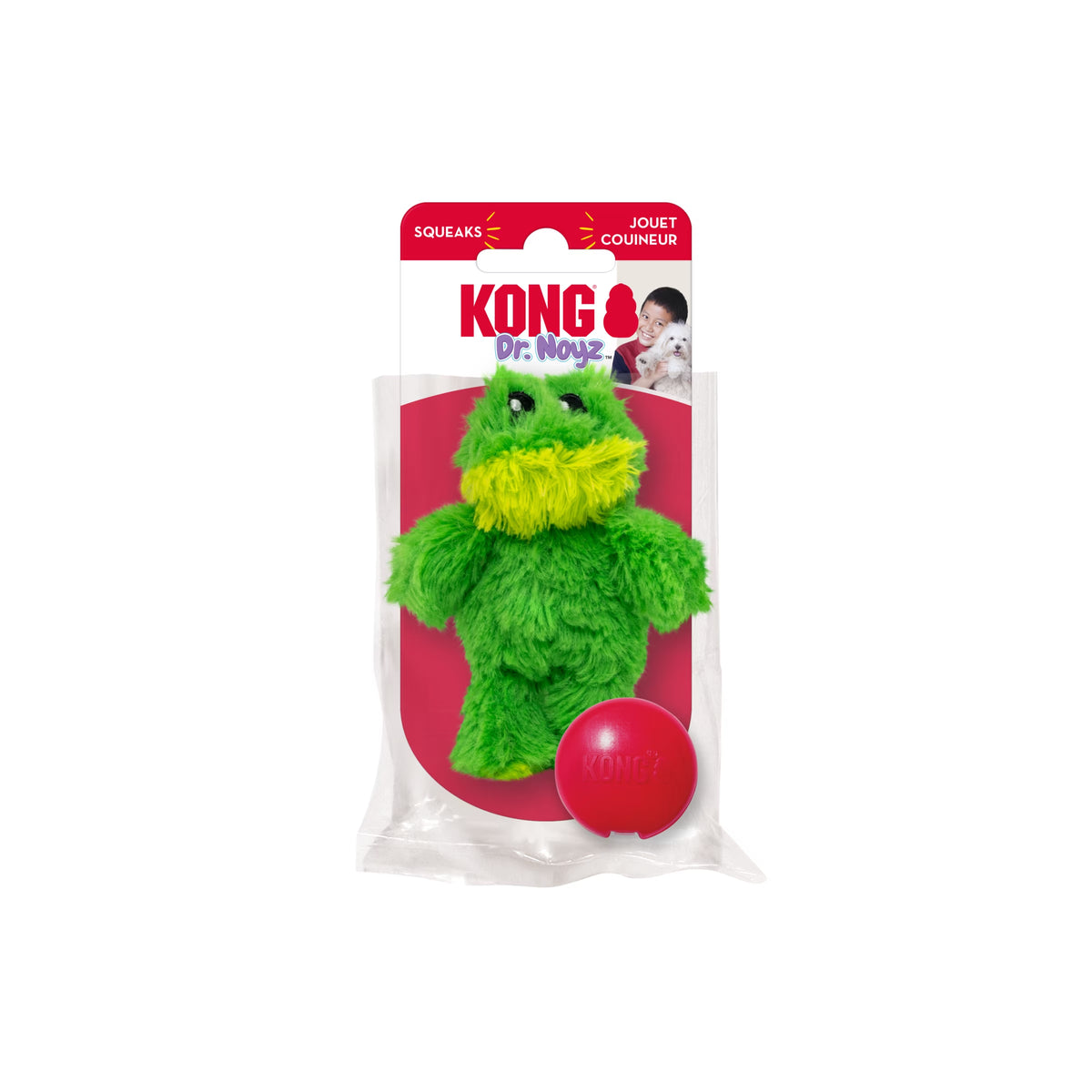 ® Dr.Noyz Dog Toy with Squeaker, Frog, XS for Dogs up to 5 Lbs
