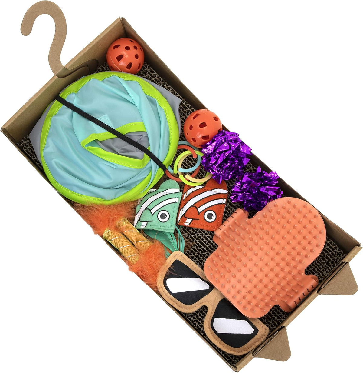 Deluxe Cat Toy Box, Brown