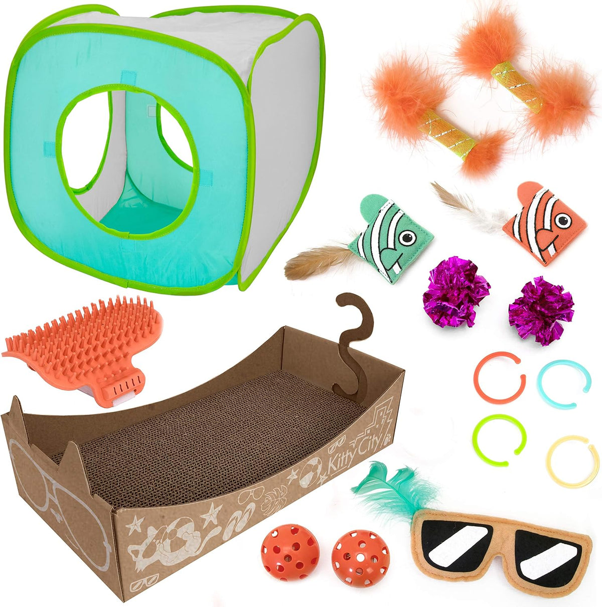 Deluxe Cat Toy Box, Brown